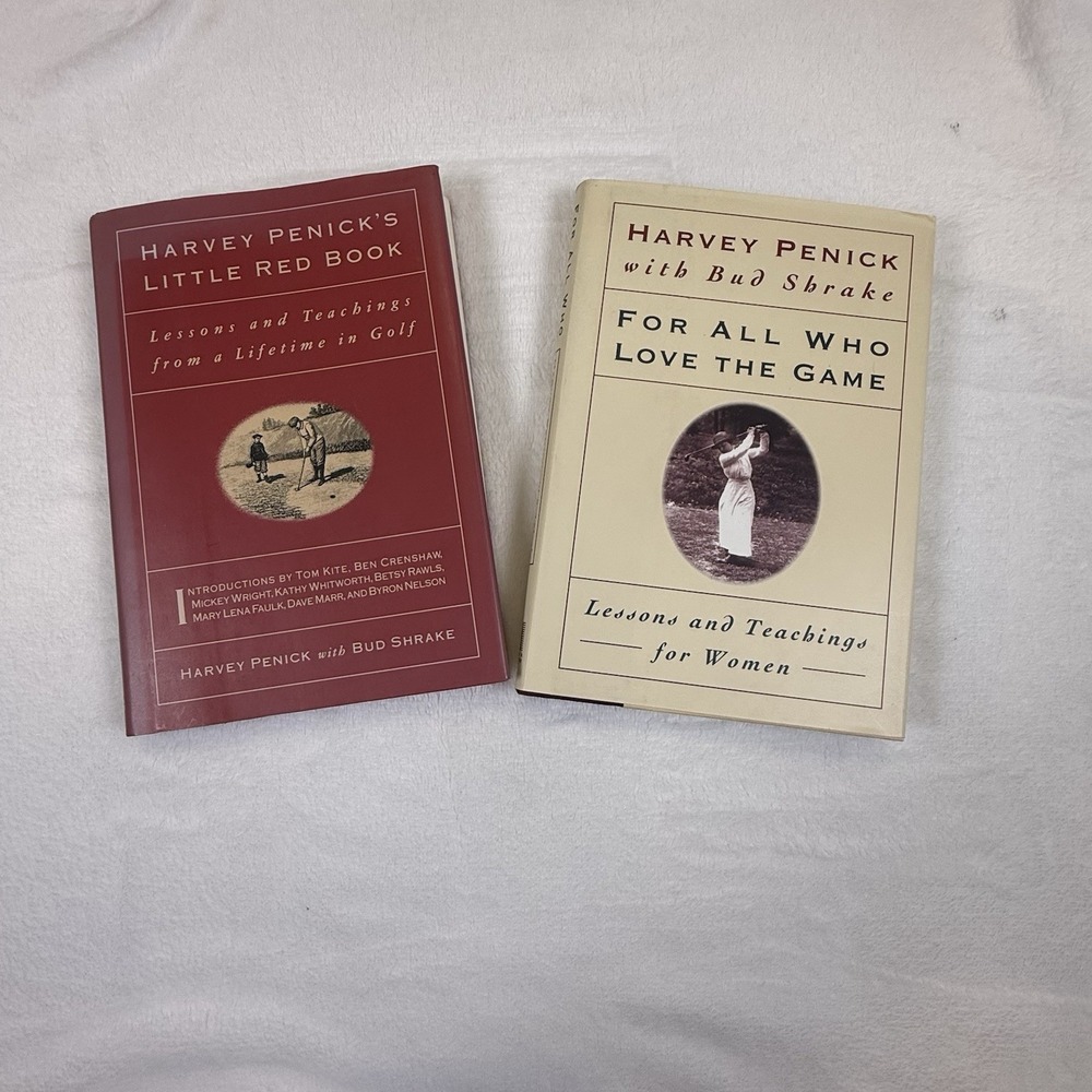 Harvey Penick Golf Books Lot Little Red Book & For All Who Love The Game‎ HC